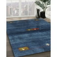 thumbnail image 3 of Ahgly Company Machine Washable Indoor Rectangle Contemporary Azure Blue Area Rugs, 2' x 3', 3 of 7