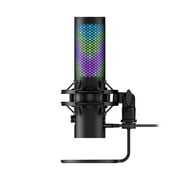 HyperX QuadCast 2 S – USB Microphone, with RGB Lighting, Streaming and Podcasting, with On-Board Controls, LED Lighting, Removable Shock Mount, PC, Mac, USB-C - Black