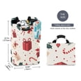 thumbnail image 2 of Yayeee Freestanding Laundry Hamper with Handle Collapsible Large Storage Basket for Clothes, Red Christmas Box Pattern, 2 of 7