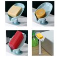 thumbnail image 4 of Wosthever Jabonera en forma de hoja, jabonera perforada de pie, ventosa, escurridor, inodoro, caja de jabón para la colada, accesorios de baño Juegos de accesorios de baño Azul, 4 of 6