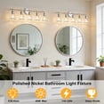 thumbnail image 5 of Deyidn 5-Light Bathroom Vanity Lights with Clear Glass Shades, 5 of 8