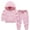 Pink, variant on Fesfesfes 2 Piece Set Toddler Sweatshirts Baby Boys Girls Candy Color Solid Color Sweatpants Casual Kids Sports Pants Hoodies Set Sale