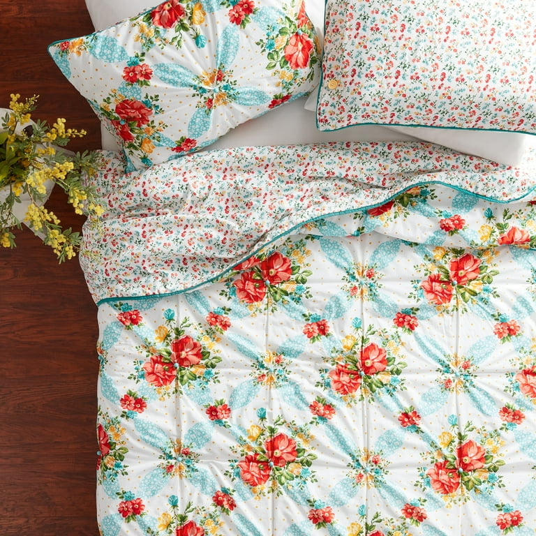 The Pioneer Woman Vintage Floral 3-Piece Quilt Set, Full/Queen