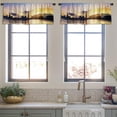 thumbnail image 4 of LALILO Kitchen Curtain Valance Big And Houses Dusk London Uk Rod Pocket Window Curtain 52"x 18" Set of 2, 4 of 7