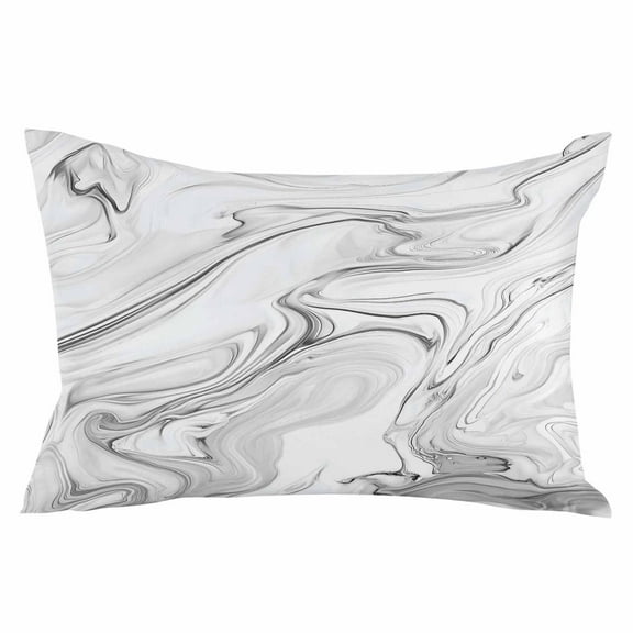 White Gray Marble Throw Pillow Cover 24 x 36 Inch Decorative Pillow Cover Modern Minimalist Abstract Texture Lumbar Pillowcase Seasonal Rectangle Cushion Case for Couch Sofa Bed Living Room