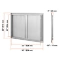 thumbnail image 2 of VEVOR BBQ Access Door, 36W x 24H Inch Double Outdoor Kitchen Door, Stainless Steel Flush Mount Door, Wall Vertical Door with Recessed Handles , for BBQ Island, Grilling Station, Outside Cabinet, 2 of 9