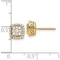 thumbnail image 4 of 14K Yellow Gold Diamond Post Earrings (Width 8) (Length 8) - Jbsp, 4 of 5