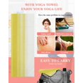 thumbnail image 5 of Yellow White Ombre Yoga Towel for Hot Yoga Non Slip, Farmhouse Funny Gradient Striped Yoga Mat Towel Absorbent Yoga Sweat Towels Microfiber Hot Yoga Blanket for Bikram Pilates 26"x74", 5 of 7