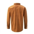 thumbnail image 5 of DDAPJ pyju Mens Corduroy Button Down Shirt Casual Stylish Long Sleeve Shirts Fall Casual Shacket Western Shirt Jacket with Flap Pockets Orange XXXL, 5 of 9
