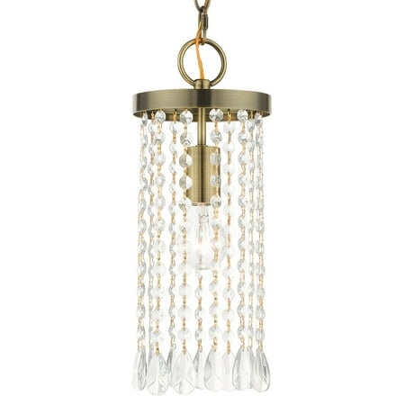 

Livex Lighting 51062 Elizabeth 6 Wide Crystal Mini Pendant - Brass