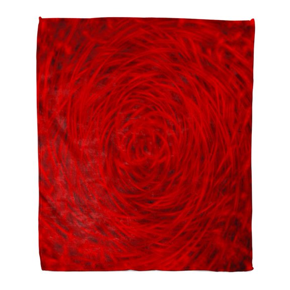 SIDONKU Flannel Throw Blanket Blue Artistic Abstract Orange Color Creative Dark Digital Dynamic Soft for Bed Sofa and Couch 50x60 Inches