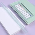 thumbnail image 1 of KW-trio 10pcs Plastic 30-Hole Loose Leaf Binders Ring Binding Spines, 1 of 8