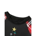 thumbnail image 6 of EYIIYE Family Christmas Pajamas Matching Sets, Long Sleeve Tree Print T-shirt with Plaid Pants Sleepwear Loungewear, 6 of 8