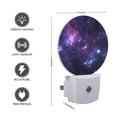 thumbnail image 3 of Night Light Plug into Wall,Dusk to Dawn Sensor Auto-On/Off for Bathroom, Hallway,Kids Room-Starry Sky Background With Vibrant Purple And Blue Colors, 3 of 4