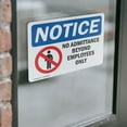 thumbnail image 4 of (2 Pack) No Admittance Employees Only OSHA Notice Sign 7 Inch X 5 Inch Vinyl Label Decal Sticker Weather Resistant, UV Protected for Workplace, Business, and Construction Site, Made in, 4 of 7
