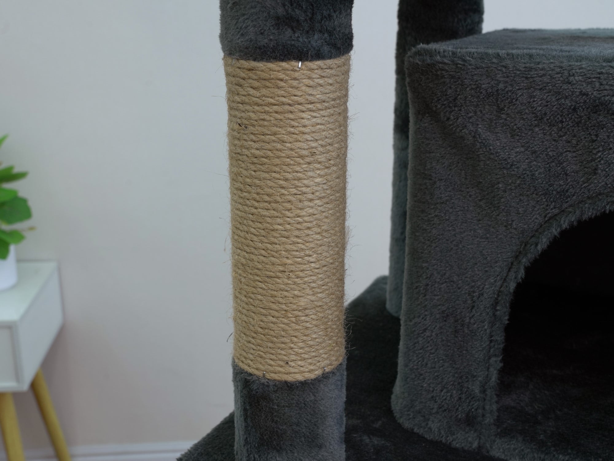 Vibrant Life 7-Level 65" Cat Tree with Hammock and Condo, Dark Gray