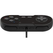 Retro-Bit Legacy 16 Wired USB Controller - Features Home, SS & ZL/ZR Buttons - for Switch, PC, MacOS, RetroPie, Raspberry Pi (Black - Onyx)