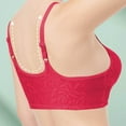 thumbnail image 6 of AINIYS Front Closure Thin Fabric Bralettes Soft Cup Bra Wireless Secure Fit Bra for Women Plus Size Bralette Breathable Everyday Bras Red 44/100, 6 of 6