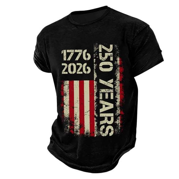 MEICHEN 250th Anniversary American Round Neck Pullover Women's T Shirt Shirt Short Sleeved T Shirt American Round Neck T Shirt