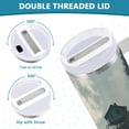 thumbnail image 3 of Yayeee 40oz Stainless Steel Tumbler with Straw and Handle Double-Wall Insulated Travel Water Bottle, Moon and House, 3 of 8