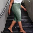 thumbnail image 4 of Cutuoiiu Womens Casual Denim-Look Capri Pants with Button Closure and Pockets for Summer Outings Gift, 4 of 8