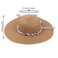 thumbnail image 2 of Christmas Savings Clearance! EINCcm Sun Hats Beach Hat for Women, Summer Casual Wide Brim Knitting Straw Hat UV Hat Windproof Foldable Solid Color, 2 of 7