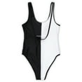 thumbnail image 3 of Women's G-III 4Her by Carl Banks Black/White Minnesota Vikings Last Stand One-Piece Swimsuit, 3 of 3