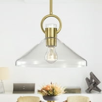 Andros 11.8 in. 1-Light Indoor Brass Finish Pendant Light