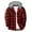 #Wine, variant on DPTALR Men's Vintage Patchwork Plaid Shirt Hooded Button Long Sleeve Casual,Orange,Big and Tall Man XXL