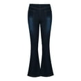 thumbnail image 5 of fheaev Wide Leg Denim Pants For Women Fashion Denim Zipper High Waist Pockets Jean Long Trousers Flare Leg Strech Denim Jeggings High Waisted Pull On Pants Aggy Loose Denim Pants, 5 of 6