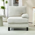thumbnail image 2 of Modern Cream White Modular Sectional Sofa with Wood Legs and Pocket Spring (220×80×75cm), 2 of 8