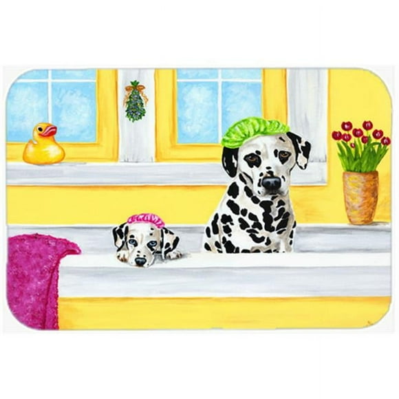 Carolines Treasures AMB1099LCB Bath Day Dalmatian Glass Large Cutting Board