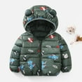 thumbnail image 2 of Ydojg Winter Warm Coat For Toddler Boys Girls Cartoon Baby Warm Winter Coat Jacket Windproof Girl OuterwHooded Boy Coat Jacket Fashion Outwear Green, 2 of 3