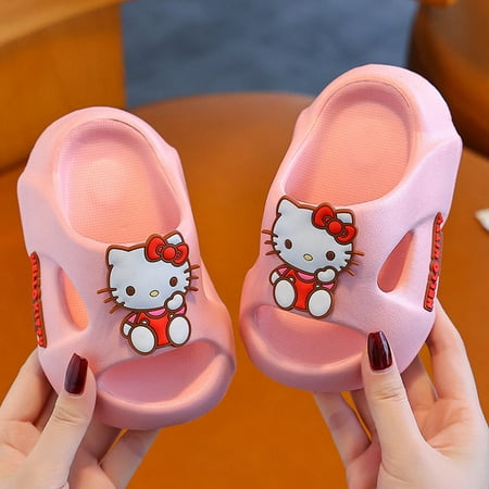 

Sanrio Hello Kitty Children‘s Slippers Cartoon Non-slip Waterproof Bath Indoor Home Summer Slippers Boys and Girls Beach Shoes zeruo