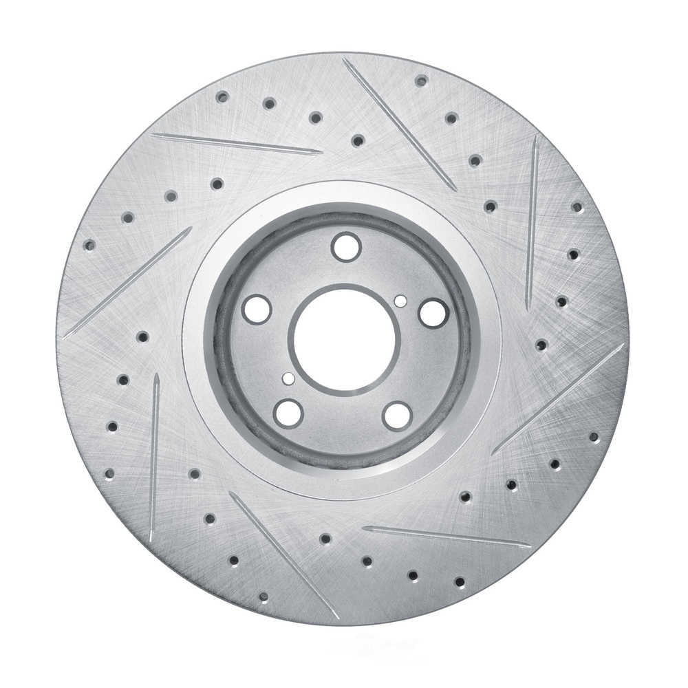Dynamic Friction Company 631-75023D DFC Brake Rotor - Drilled And Slotted - Silver