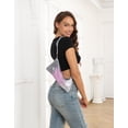 thumbnail image 2 of HDE Women's Metallic Mesh Evening Bag Braid Knotted Shoulder Purse Black/Pink/Silver, 2 of 6
