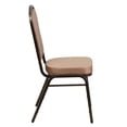 thumbnail image 2 of Bowery Hill Transitional Fabric/Metal Crown Back Banquet Stacking Chair in Gold, 2 of 5