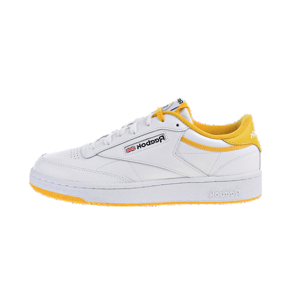 REEBOK MENS Classic Leather Club C 85 "White-Fierce Gold-Black" FX4766 from Stadium Goods