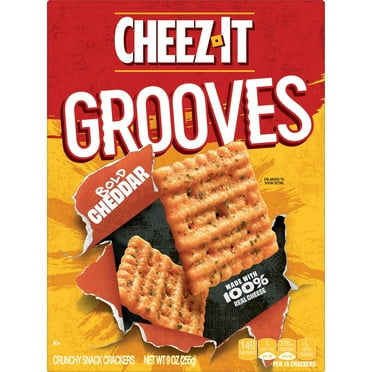 2 Pack - Cheez-It Grooves Bold Cheddar Cheese Crackers - 9 oz Packaging may vary