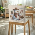thumbnail image 3 of TSOVTHRID Dining Chair Back Slipcover Snowman Cowboy Candy Cane Print Chair Back Cover Stretchable Chairs Protector Slipcovers for Home Dining Room Kitchen Hotel Christmas Decor, Set of 6, 3 of 7