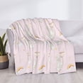 thumbnail image 3 of Yiaed Rainboe And Rabbit Print Blanket Throw Blanket Soft Cozy Flannel Blanket for Home Bed Sofa Couch Chair-50"x40", 3 of 6