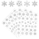 thumbnail image 1 of Pegatinas Whaline con forma de copos de nieve con purpurina plateada para invierno, 330 unidades, 10 hojas, 1 of 6
