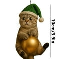 thumbnail image 3 of Cute Cat Christmas Tree Ornament,3.9" Festive Feline Fun for Your Tree,2025 New Year Gifts for Pet Lovers,Warm Cats Ornament Hanging Decor Indoor Outdoor,1PCS(B), 3 of 3