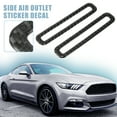 thumbnail image 3 of Unique Bargains 2pcs Carbon Fiber Side Air Outlet Sticker Trim Accessories for Ford for Mustang 2015 2016 2017 2018 2019 2020 Black, 3 of 7