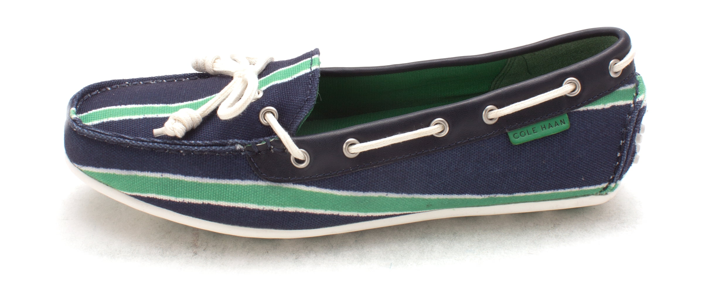 Cole Haan Womens Yeddasam Closed Toe Boat Shoes, Blue/Green Stripe, Size 6.0 Cole Haan Womens Yeddasam Closed Toe Boat Shoes, Blue/Green Stripe, Size 6.0