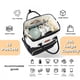 thumbnail image 2 of Mochila ROSEGIN, bolsa de pañales para bebés, 35 L, impermeable, color negro y blanco, 2 of 6