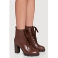 thumbnail image 2 of Women's Side Zip Lace Up Block Heel Combat Boots, 2 of 3