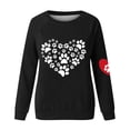 thumbnail image 4 of Lightweight Sweatshirts for Women Cute Graphic Print Long Sleeve Crew Neck Casual Loose Pullover Tops Workout Gym Shirt(Black,XL), 4 of 4