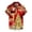 Red, variant on SNKSDGM New Trending My Items Mens Fashion Casual Christmas Printed Lapel Button Shirt Top