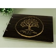 thumbnail image 4 of Handmade Tree Design Personalised Wooden Guest Book Rustic Wedding Wood Engraved Scrapbook, 4 of 5